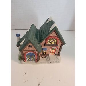 Vintage Cobblestone Corners 2001 Multicolor House Christmas Village Small